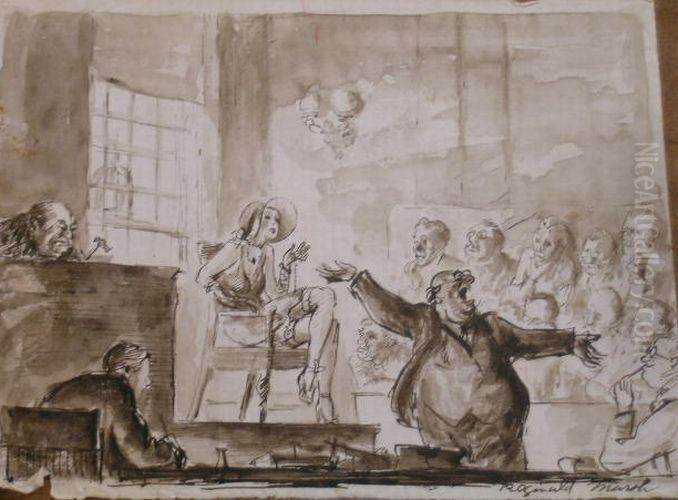 I Rest My Case! Oil Painting by Reginald Marsh