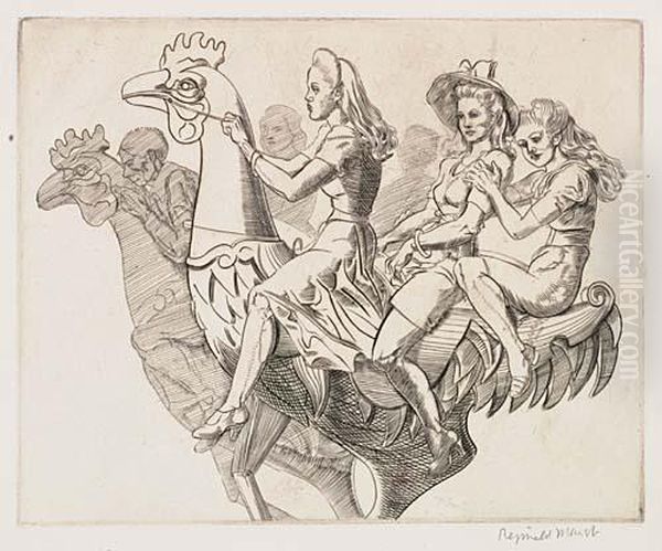 Untitled Oil Painting by Reginald Marsh