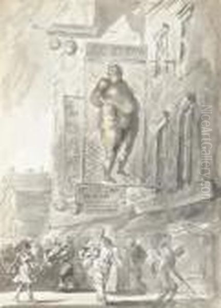 Fat Men's Shop Oil Painting by Reginald Marsh