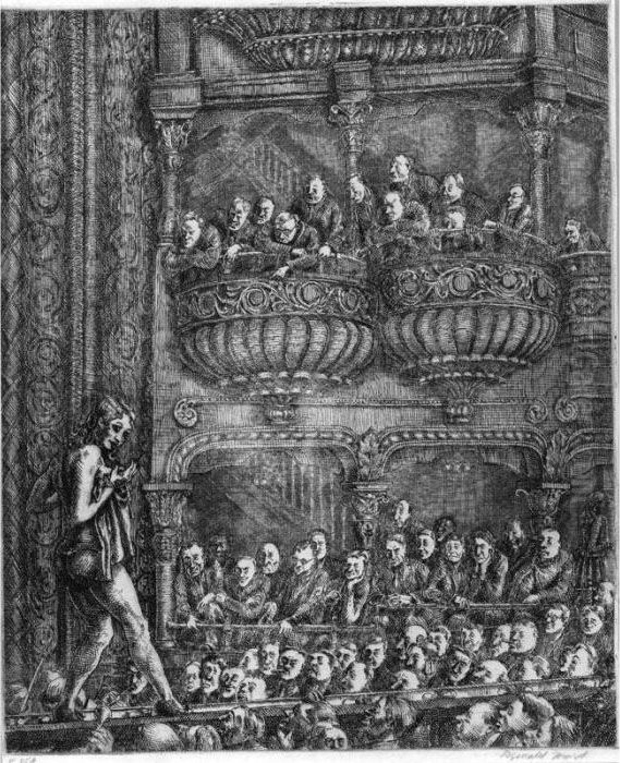 Gaiety Burlesk (s. 102) Oil Painting by Reginald Marsh