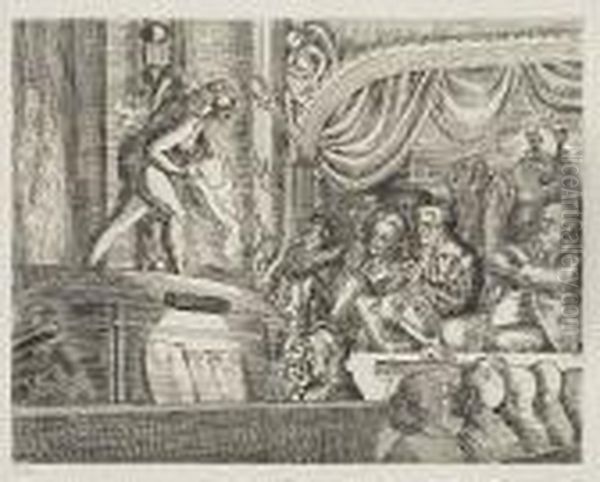 Two Etchings Oil Painting by Reginald Marsh