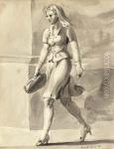 Woman Walking Oil Painting by Reginald Marsh