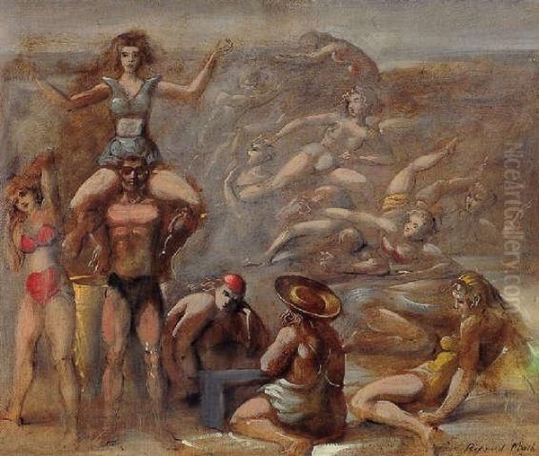 Coney Island Fantasy Oil Painting by Reginald Marsh
