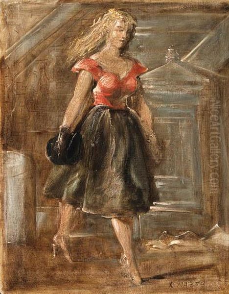 Street Girl Oil Painting by Reginald Marsh