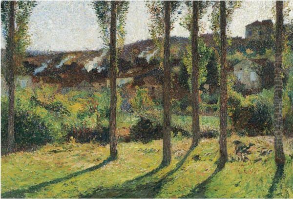 La Maison De Monsieur Pele Dominant Labastide Du Vert Oil Painting by Henri Martin