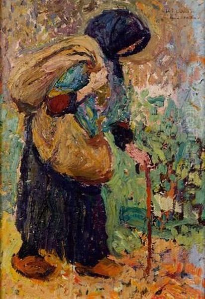 Le Retour De La Cueillette Oil Painting by Henri Martin