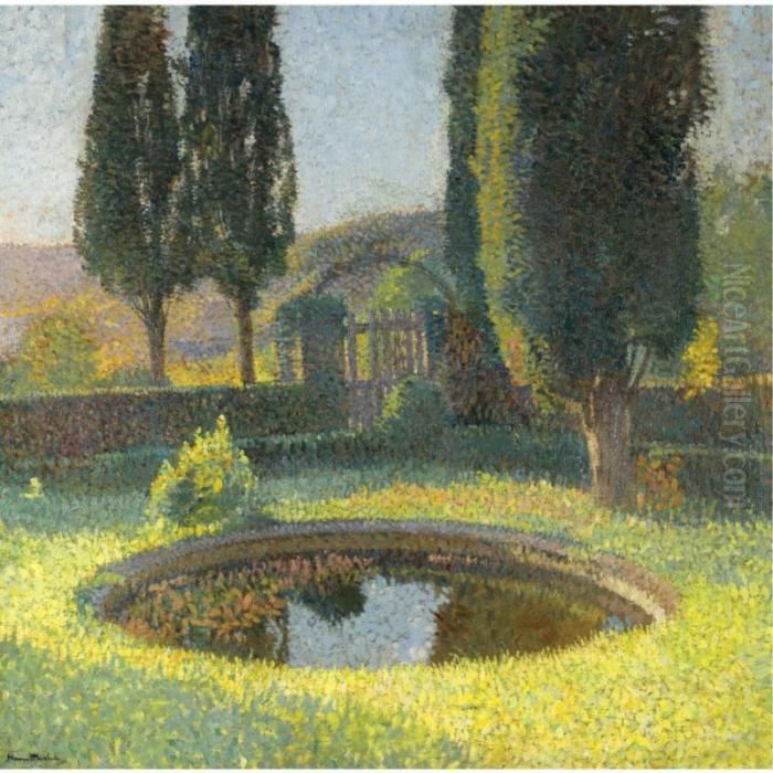 Le Bassin Sud-est Du Parc De Marquayrol Oil Painting by Henri Martin