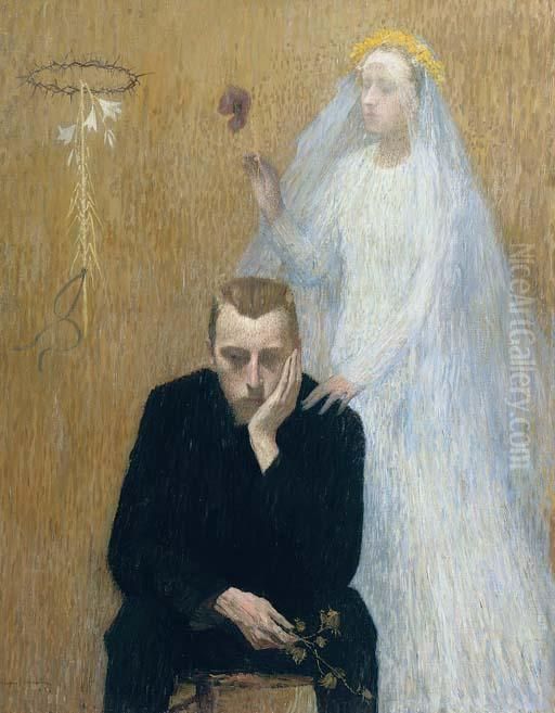 Scene Mystique Oil Painting by Henri Martin