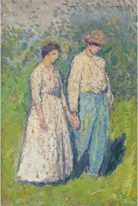 Deux Paysans Oil Painting by Henri Martin