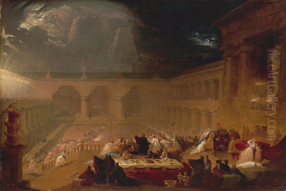 Belshazzar's Feast Oil Painting by John Martin