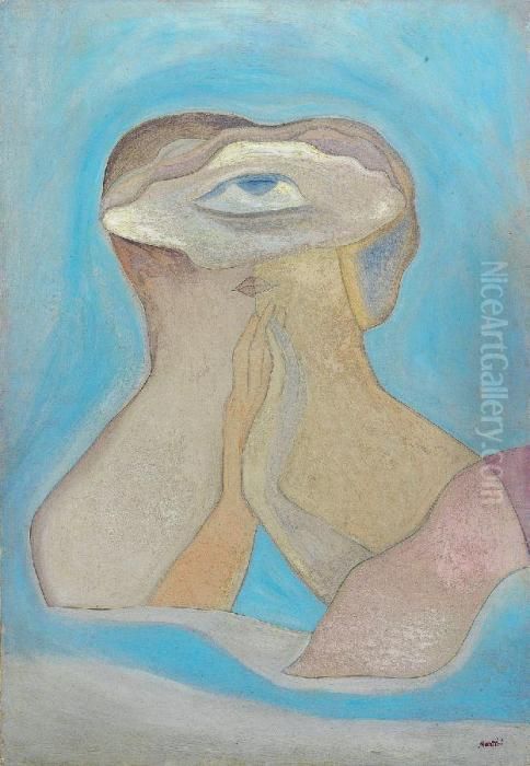 Il Bacio Oil Painting by Alberto Martini