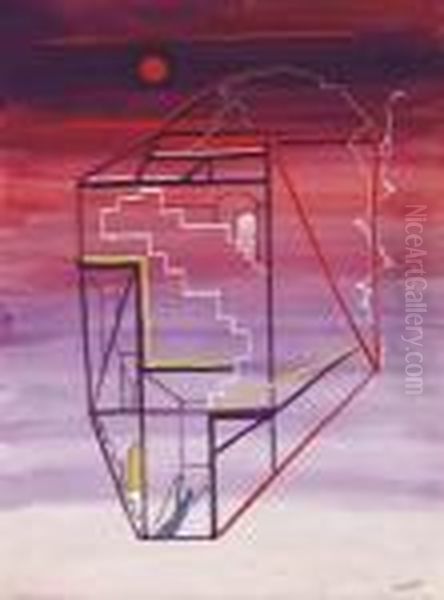 Mondo Astrale Oil Painting by Alberto Martini