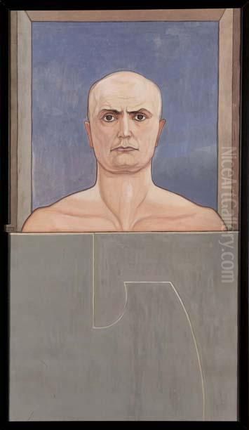 Ritratto Di Mussolini Oil Painting by Alberto Martini