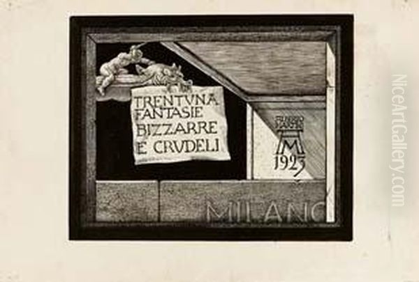 Trentun Fantasie Bizzarre E Crudeli - 1923 Oil Painting by Alberto Martini