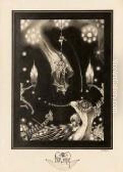 Hop Frog - (1909) Oil Painting by Alberto Martini