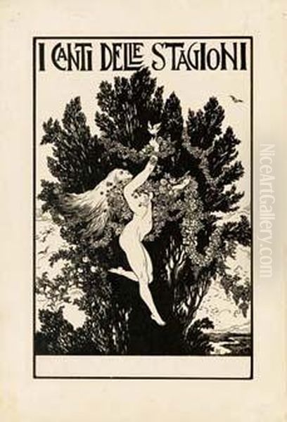 I Canti Delle Stagioni - (1906) Oil Painting by Alberto Martini