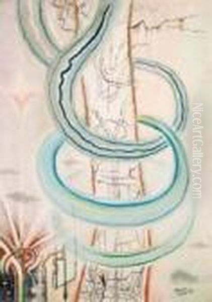 Pittura Astratta - (1942) Oil Painting by Alberto Martini