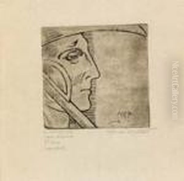 Il Falciatore - (1898) Oil Painting by Alberto Martini