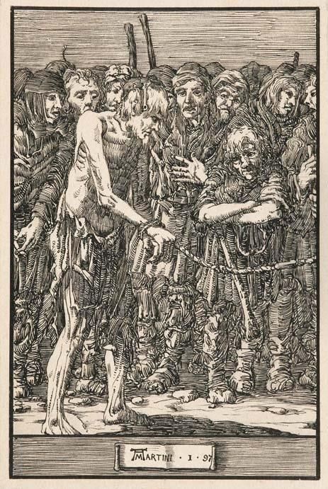 Corte Dei Miracoli - 1897 Oil Painting by Alberto Martini