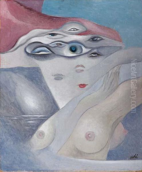 Occhi Languidi Oil Painting by Alberto Martini