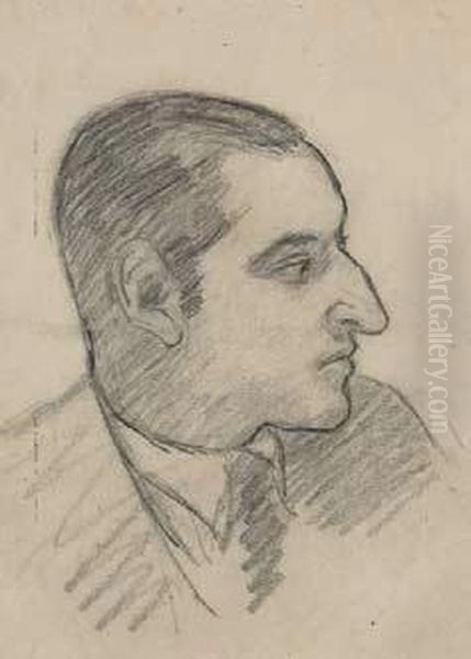 Ritratto D'uomo Oil Painting by Piero Marussig