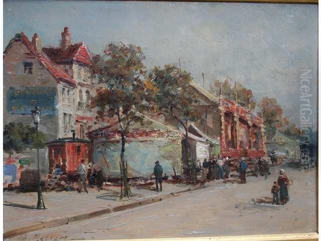 La Fete Foraine Oil Painting by Gustave Mascart