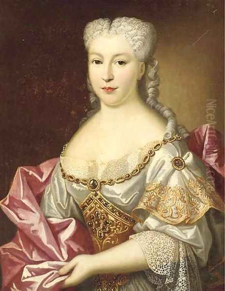 Potrait of a lady Oil Painting by Anthoine Pesne