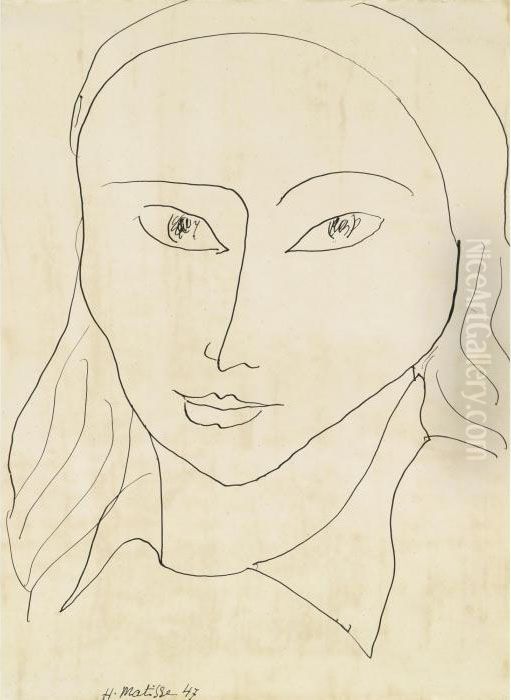 Tete De Femme Oil Painting by Henri Matisse