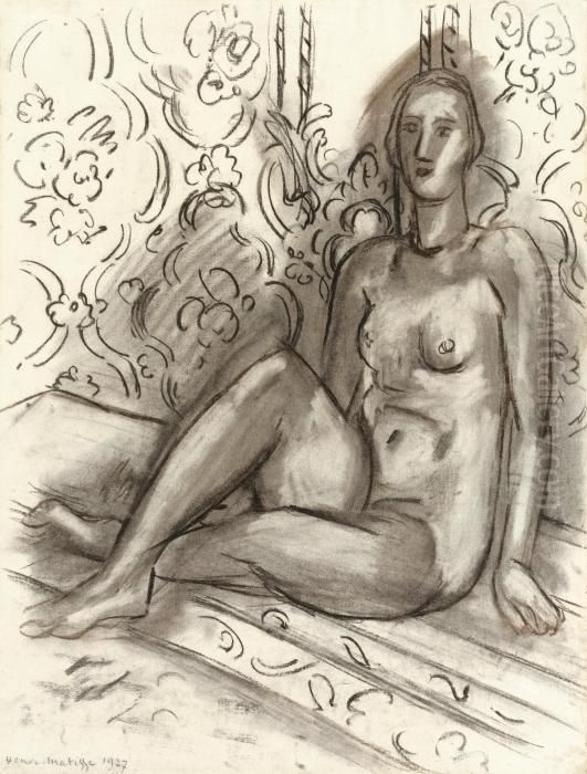 Etude Pour Figure Decorative Sur Fond Ornemental Oil Painting by Henri Matisse