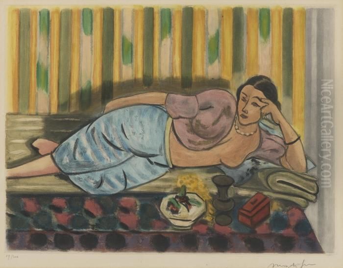 Odalisque Au Coffret Rouge Oil Painting by Henri Matisse