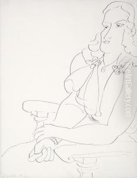 Jeune Femme Assise (young Woman Seated) Oil Painting by Henri Matisse