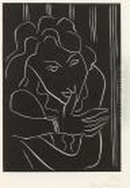 Femme, Le Pouce Sur Les Levres (woman,... Oil Painting by Henri Matisse