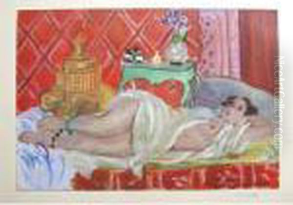 Rote Odaliske Oil Painting by Henri Matisse