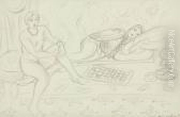 Interieur Deux Figures Et Damier Ou Le Repos Oil Painting by Henri Matisse