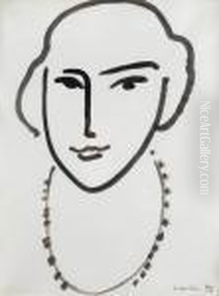 Tete De Femme Au Collier Oil Painting by Henri Matisse