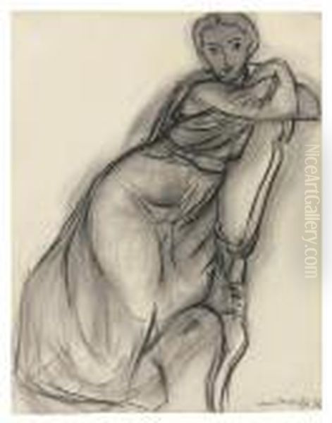 Femme Assise Oil Painting by Henri Matisse