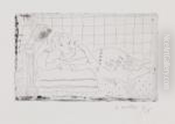 Figure Allongee Sur Un Lit D'acajou Oil Painting by Henri Matisse