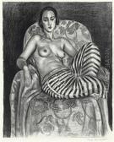 Grande Odalisque A La Culotte Bayadere Oil Painting by Henri Matisse