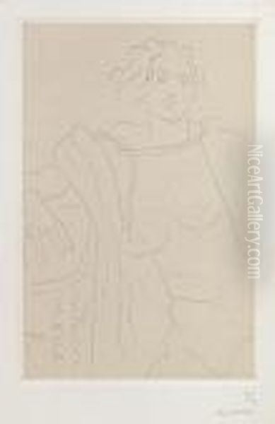 Figure Assise, Le Bras Droit Appuy Sur Une Table Oil Painting by Henri Matisse