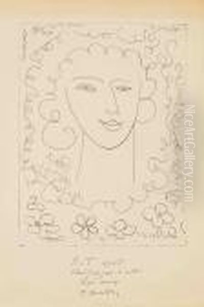 Jeune Femme Souriante Et Fleurs Oil Painting by Henri Matisse