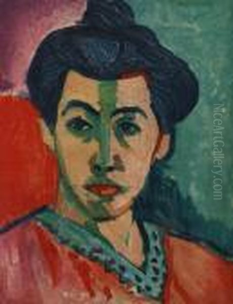 Madame Matisse, Portrait A La Raie Verte And Le Jeune Matelot Oil Painting by Henri Matisse