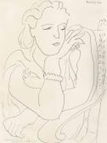 Monique Oil Painting by Henri Matisse