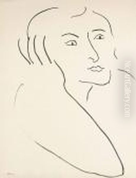 Femme Accoudee Oil Painting by Henri Matisse