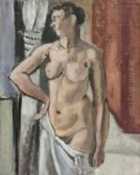 Nu Au Drape Oil Painting by Henri Matisse