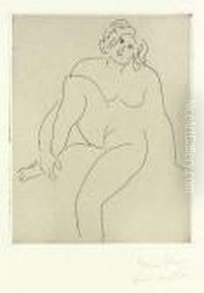 Nu Assis, Le Bras Entourant La Jambe Repliee Oil Painting by Henri Matisse