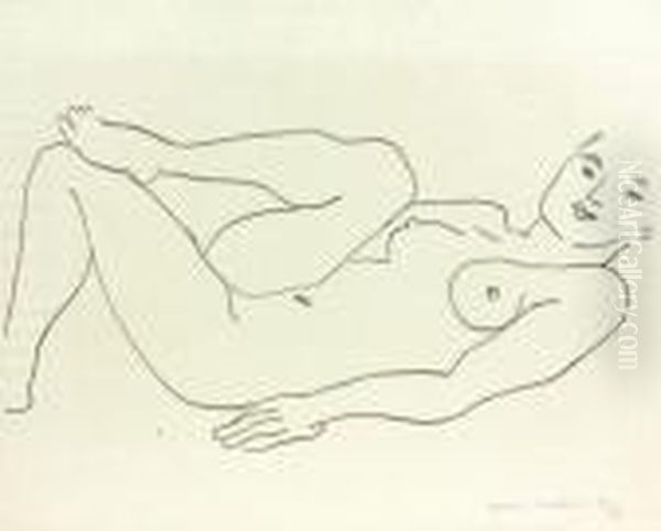 Nu, Jambe Repliee - Etude De Jambes Oil Painting by Henri Matisse