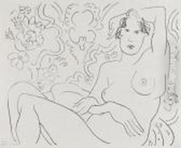 Nu Assis, Bras Gauche Sur La Tete Oil Painting by Henri Matisse