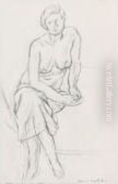 Modele Assis Oil Painting by Henri Matisse