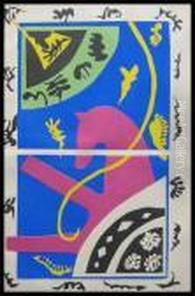 Le Cheval, 
L'ecuyere, 
Le Clown (de La Serie Jazz). Oil Painting by Henri Matisse