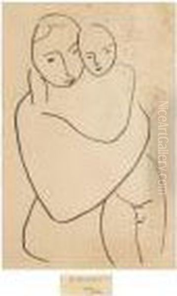 Vierge Et Enfant Oil Painting by Henri Matisse